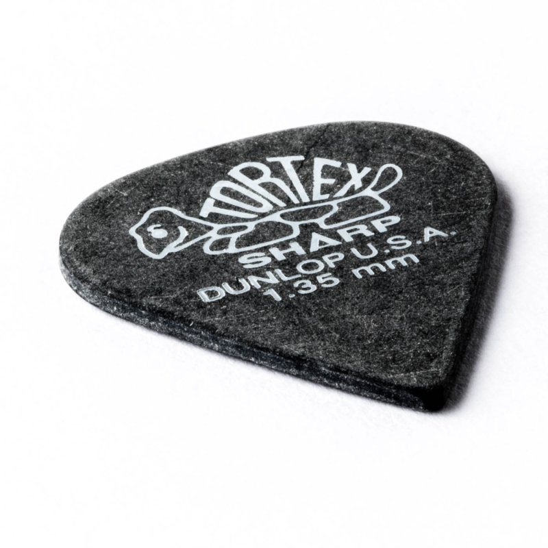 Dunlop - Black 1.35mm Tortex® Sharp Guitar Pick (12/pack) #412P1.35