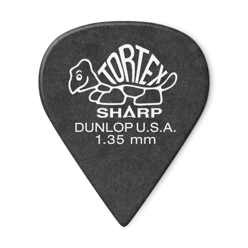 Dunlop - Black 1.35mm Tortex® Sharp Guitar Pick (12/pack) #412P1.35