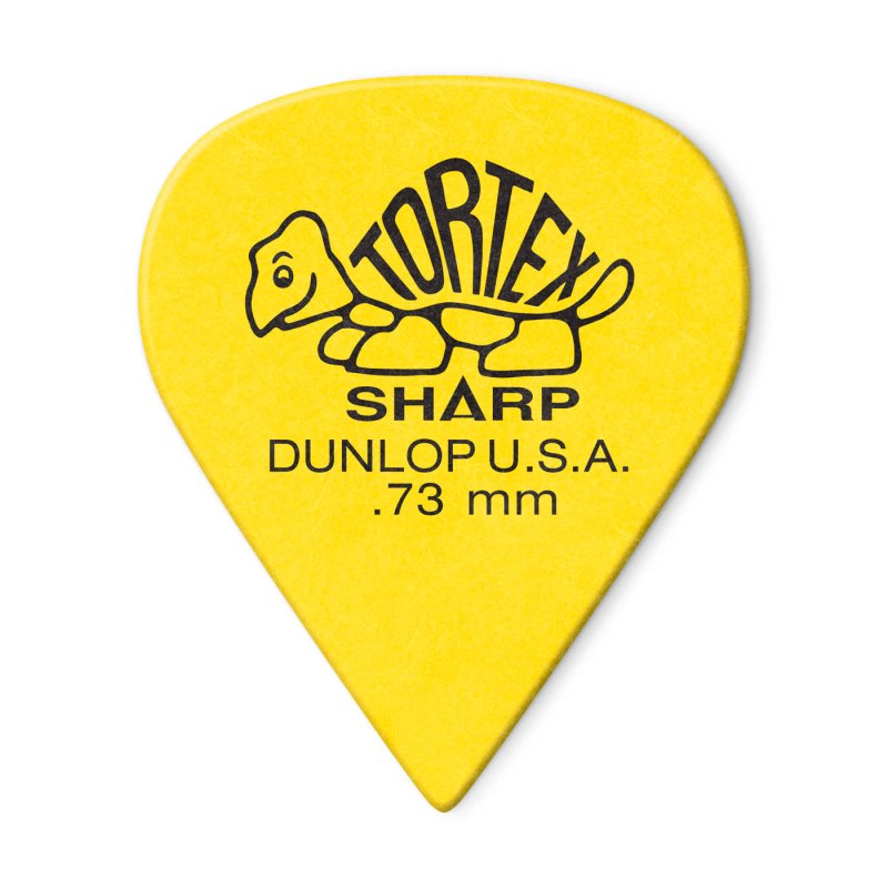 Dunlop - Yellow 0.73mm Tortex® Sharp Guitar Pick (72/bag) #412R-73
