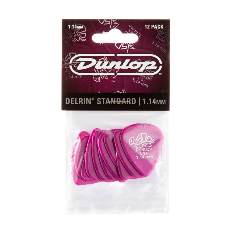 Dunlop - 1.14mm Delrin 500 Guitar Pick (12/pack) #41P1.14