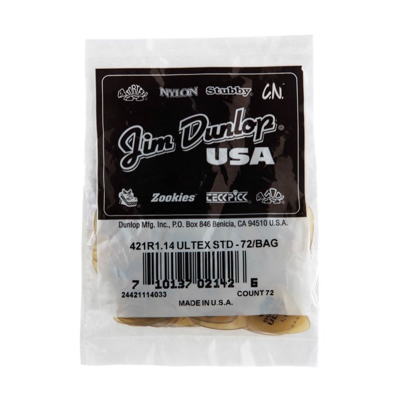 Dunlop - 1.14mm Ultex® Standard Guitar Pick (72/pack) #421R1.14