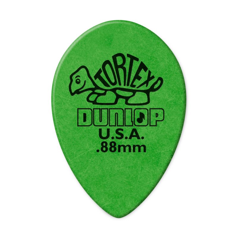 Dunlop - Green 0.88mm Tortex® Small Teardrop Guitar Pick (36/bag) #423R-88