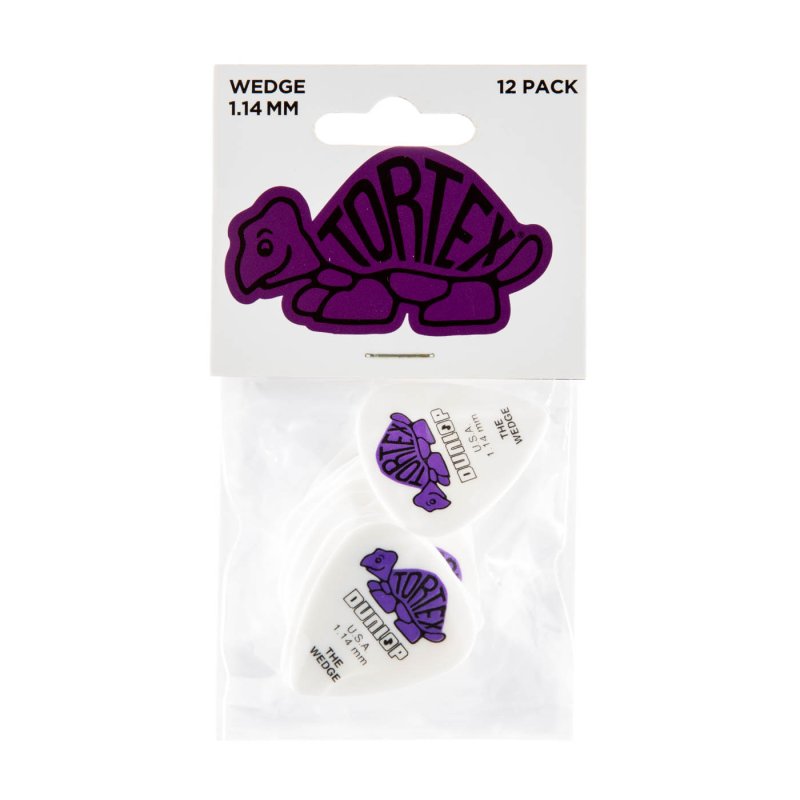 Dunlop - Purple 1.14mm Tortex® Wedge Guitar Pick (12/pack) #424P1.14