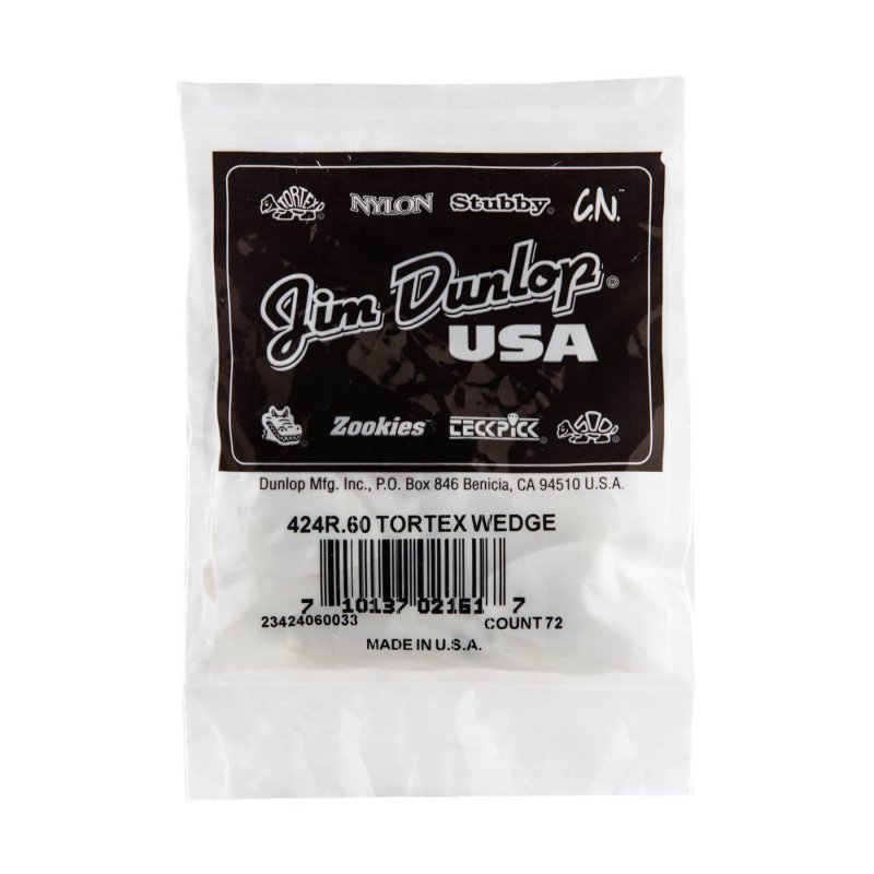 Dunlop - Orange 0.60mm Tortex® Wedge Guitar Pick (72/pack) #424R.60