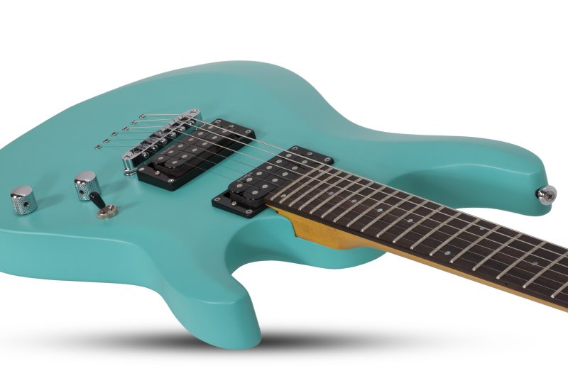 Schecter - C-6 Deluxe 6-String Electric Guitar, Satin Aqua #428-SHC