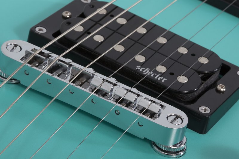Schecter - C-6 Deluxe 6-String Electric Guitar, Satin Aqua #428-SHC