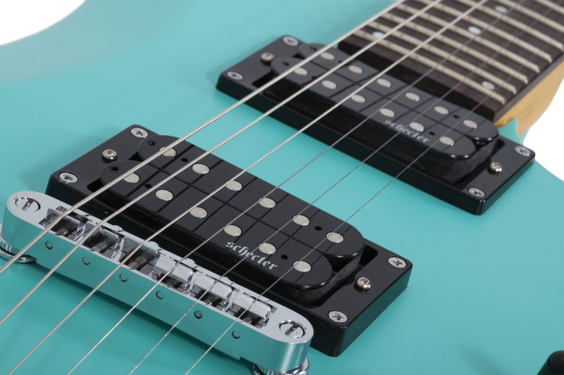 Schecter - C-6 Deluxe 6-String Electric Guitar, Satin Aqua #428-SHC