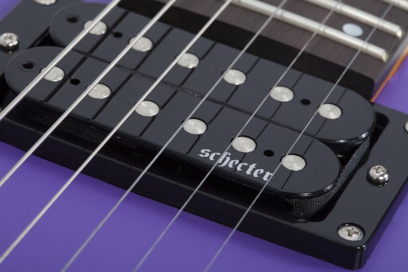 Schecter - C-6 Deluxe 6-String Electric Guitar, Satin Purple #429-SHC