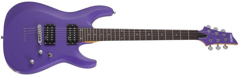 Schecter - C-6 Deluxe 6-String Electric Guitar, Satin Purple #429-SHC