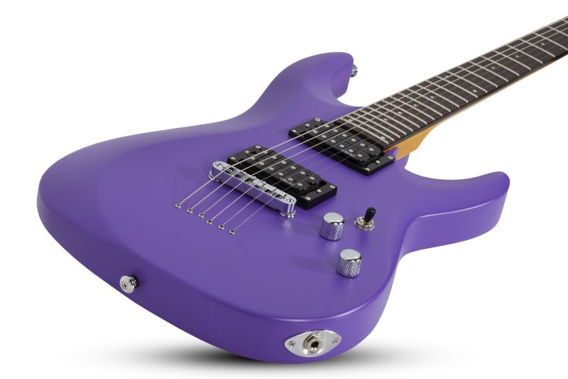 Schecter - C-6 Deluxe 6-String Electric Guitar, Satin Purple #429-SHC