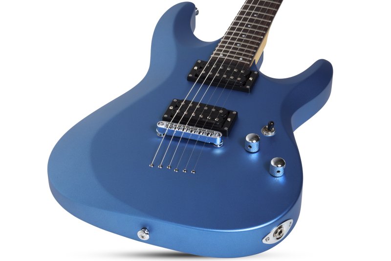 Schecter - C-6 Deluxe Solid-Body 6 String Electric Guitar - Satin Metallic Light Blue #431-SHC