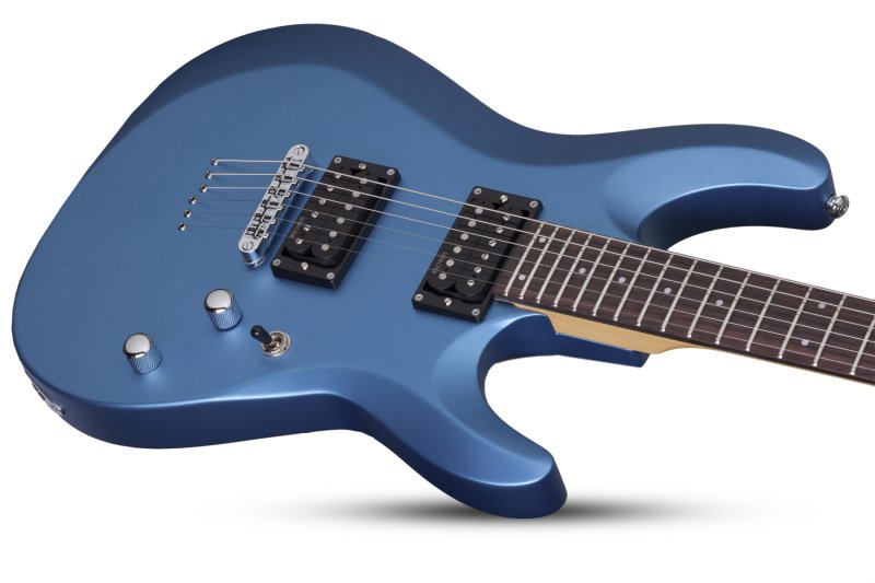 Schecter - C-6 Deluxe Solid-Body 6 String Electric Guitar - Satin Metallic Light Blue #431-SHC