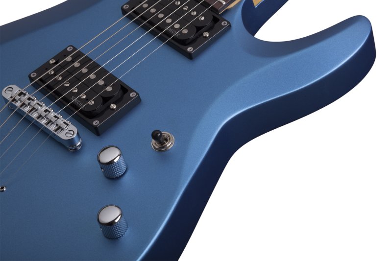 Schecter - C-6 Deluxe Solid-Body 6 String Electric Guitar - Satin Metallic Light Blue #431-SHC