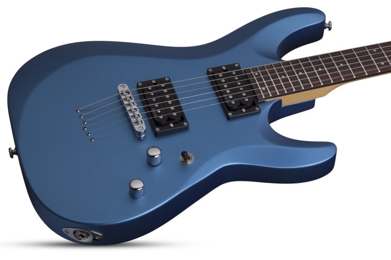 Schecter - C-6 Deluxe Solid-Body 6 String Electric Guitar - Satin Metallic Light Blue #431-SHC