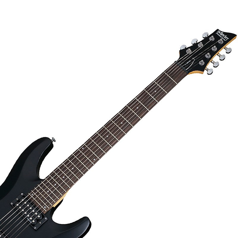 Schecter - C-7 Deluxe 7-String Electric Guitar, Satin Black #437-SHC