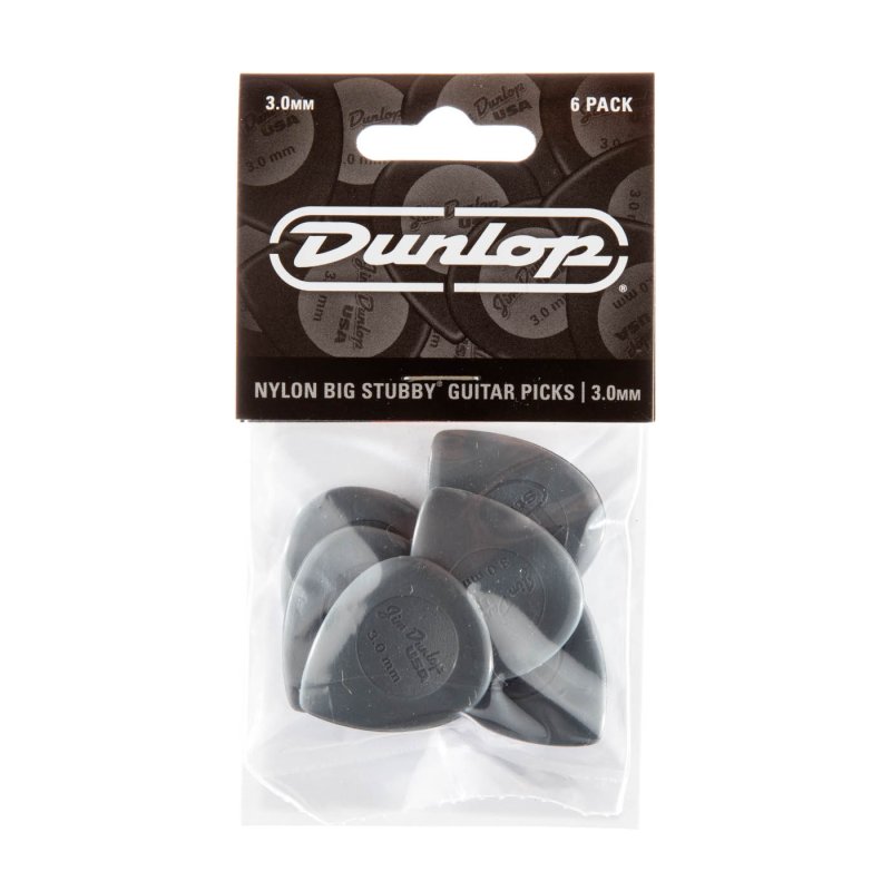 Dunlop - 3.0mm Nylon Big Stubby® Guitar Pick (6/pack) #445P3.0