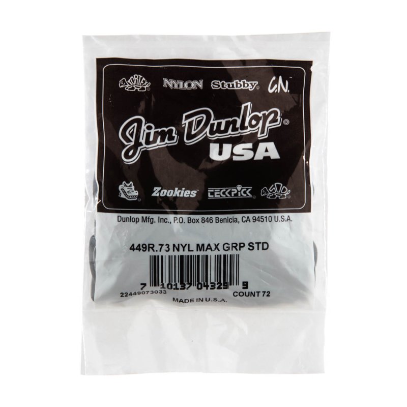 Dunlop - 0.73mm Max-grip® Standard Guitar Pick (72/pack) #449R.73
