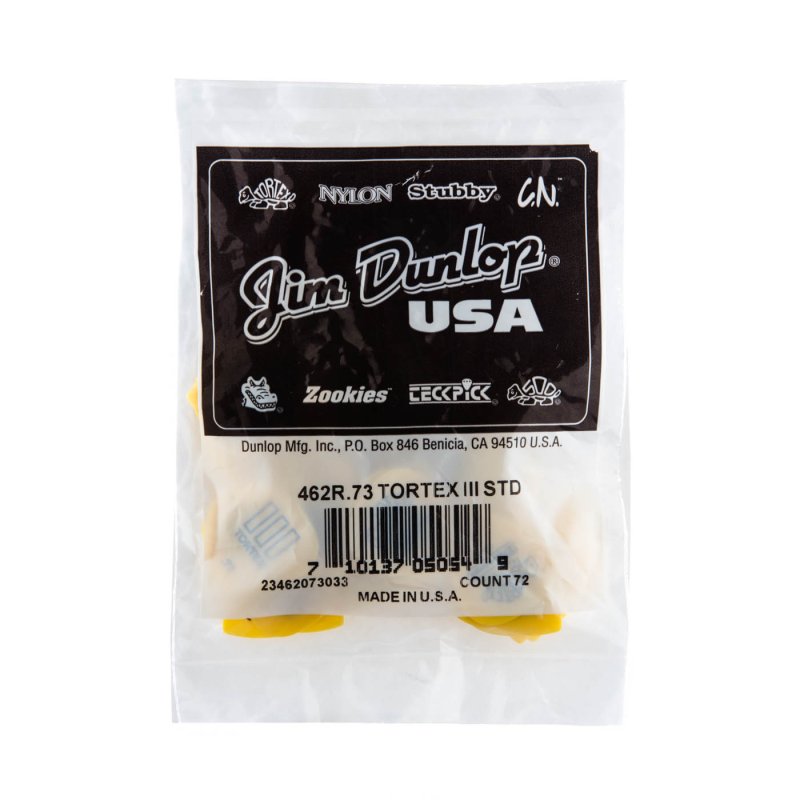 Dunlop - Yellow 0.73mm Tortex® T III Guitar Pick (72/pack) #462R.73