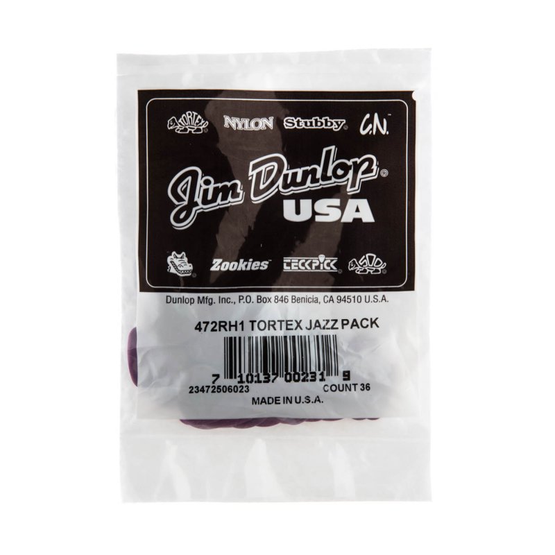 Dunlop - Purple Tortex® Jazz I Guitar Pick (36/bag) #472RH1
