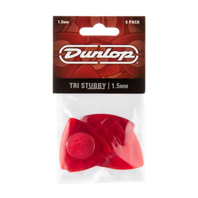 Dunlop - Tri Stubby, Red, 1.5mm, 6 Player's Pack #473P1.5