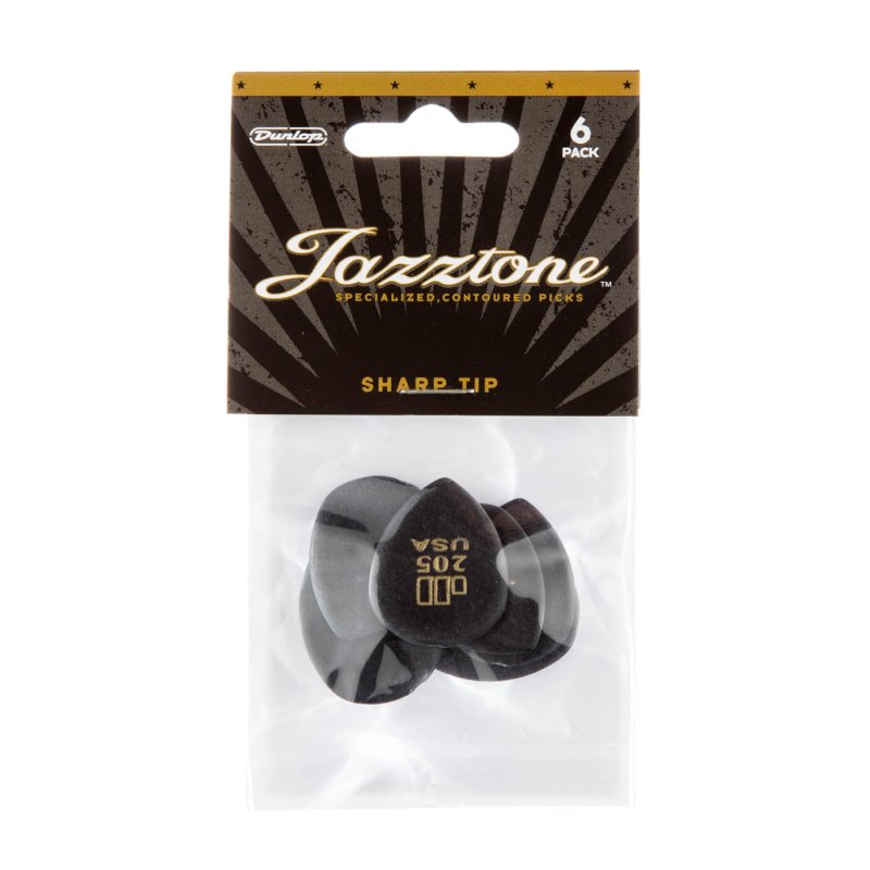 Dunlop - Point Tip Jd Jazztones™ Guitar Pick (6/pack) #477P-205