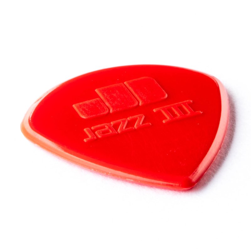 Dunlop - Red Nylon Jazz III Guitar Pick #47P3-N