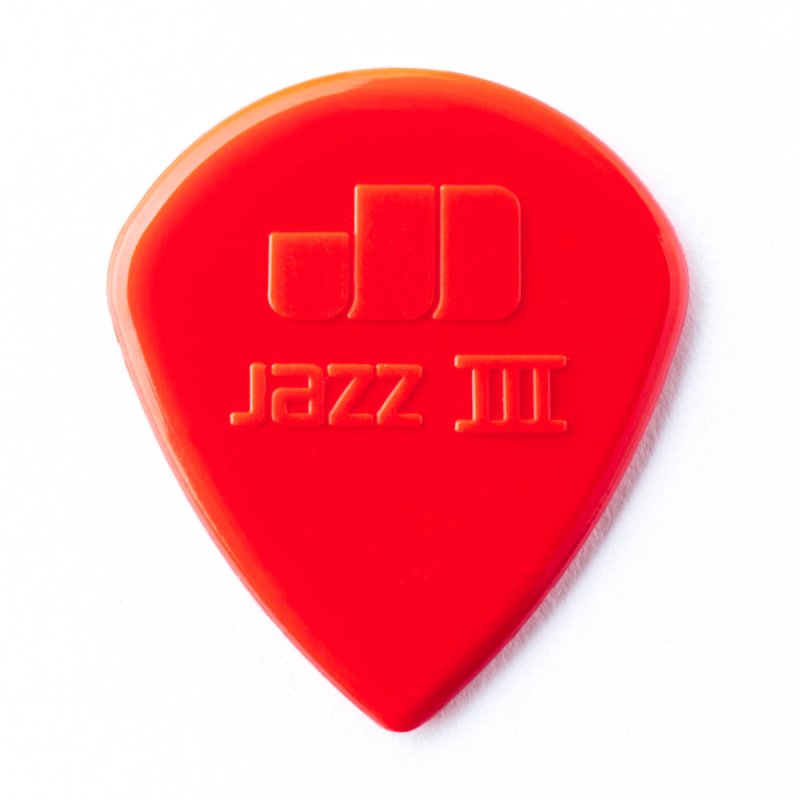 Dunlop - Red Nylon Jazz III Guitar Pick #47P3-N