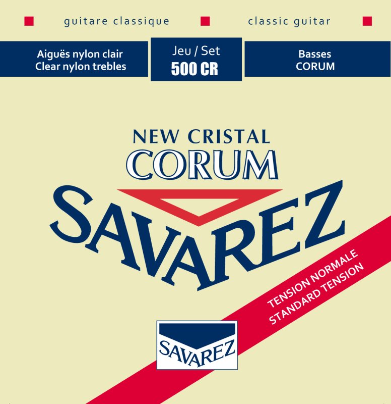 Savarez - 500CR New Cristal/Corum NT Classical Guitar Strings, Full Set #500CR