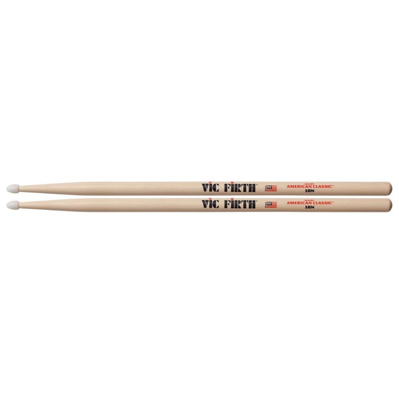 Vic Firth - American Classic 5BN Drumsticks, Nylon Tip #5BN