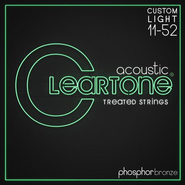 Cleartone - Phosphor-Bronze Treated Acoustic Guitar Strings. Custom Light (11-52) #7411-CLR