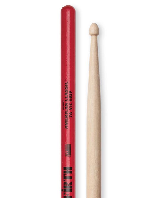 Vic Firth - American Classic Grip Drumsticks - Wood Tip #7AVG