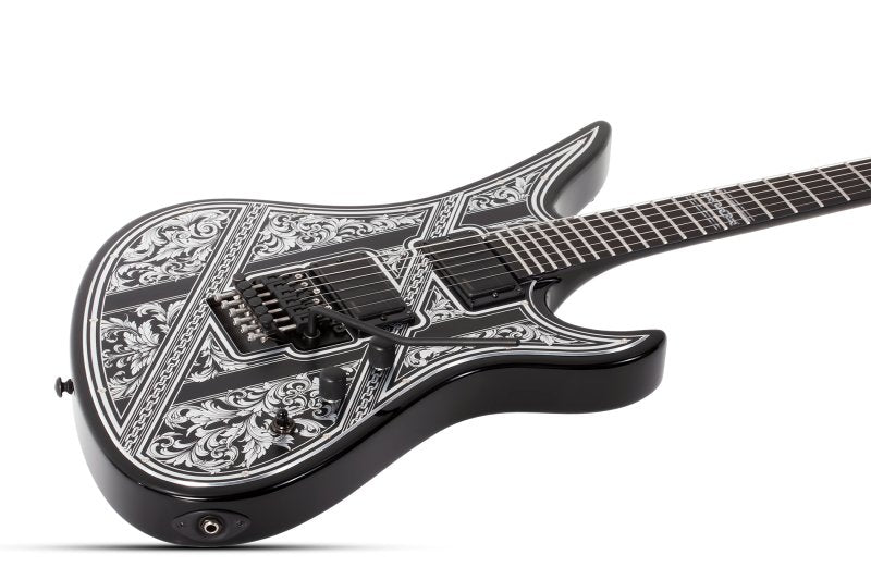 Schecter - Avenger FR Pryzm Palladium Electric Guitar, Gloss Black #922-SHC