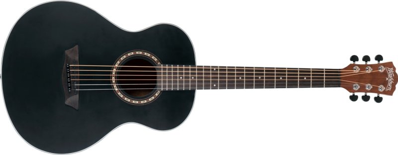 Washburn - Apprentice G-Mini 6-String Acoustic Guitar, Matte Black #AGM5BMK-A