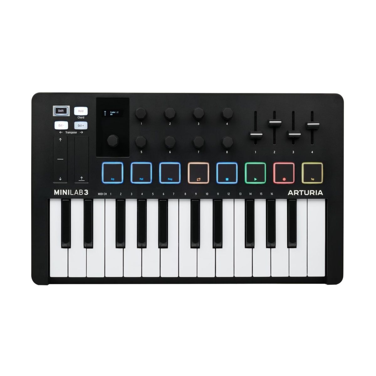 Arturia - MiniLab 3 - Universal music-making controller - Black Front