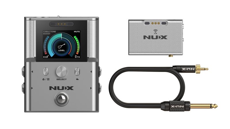 NUX - Professional 2.4GHz Wireless Guitar System with Multifunction Pedal Receiver, Tuner, Boost & DI #B-8S