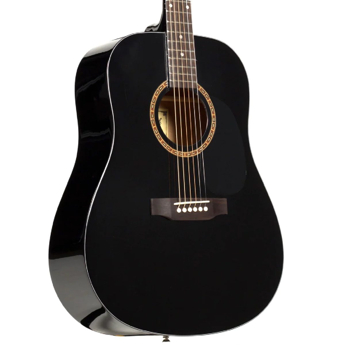 BeaverCreek - BCTD101BK - Black Acoustic Guitar Full Size Body