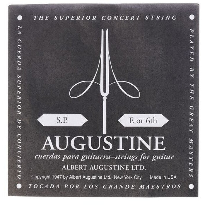 Albert Augustine - Black Classic Nylon E-6 Single String **12 pack** #BK1E-12PK