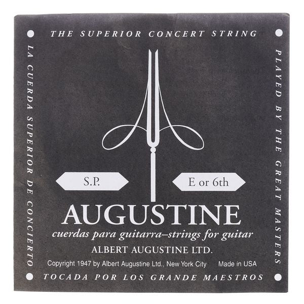 Albert Augustine - Black Classic Nylon E-6 12 pack #BK6E-12PK