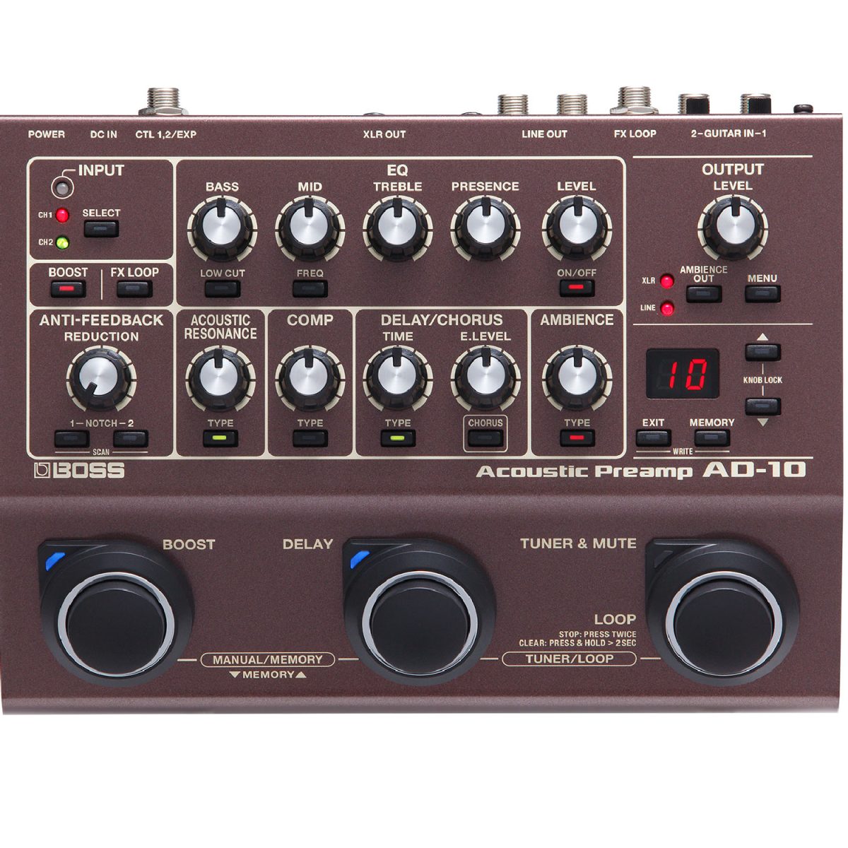 Boss AD-10 Acoustic Pream top