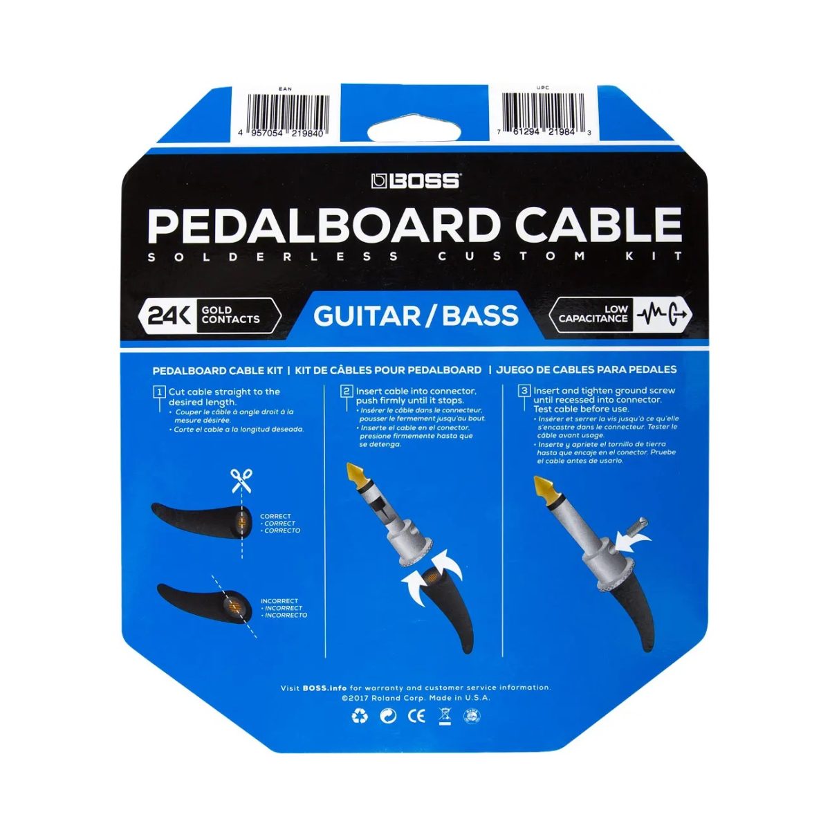 Boss - BCK-12 Solderless Pedalboard Cable Kit
