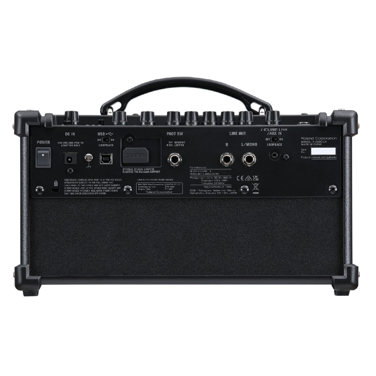Boss - DUAL CUBE LX - Battery Stereo Guitar Amplifier Back