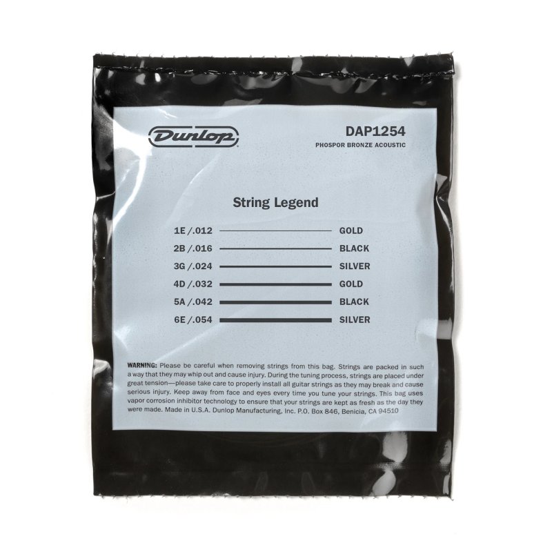 DR - Phosphor Bronze Acoustic Guitar Strings (12-54) #BP25-DAP-12