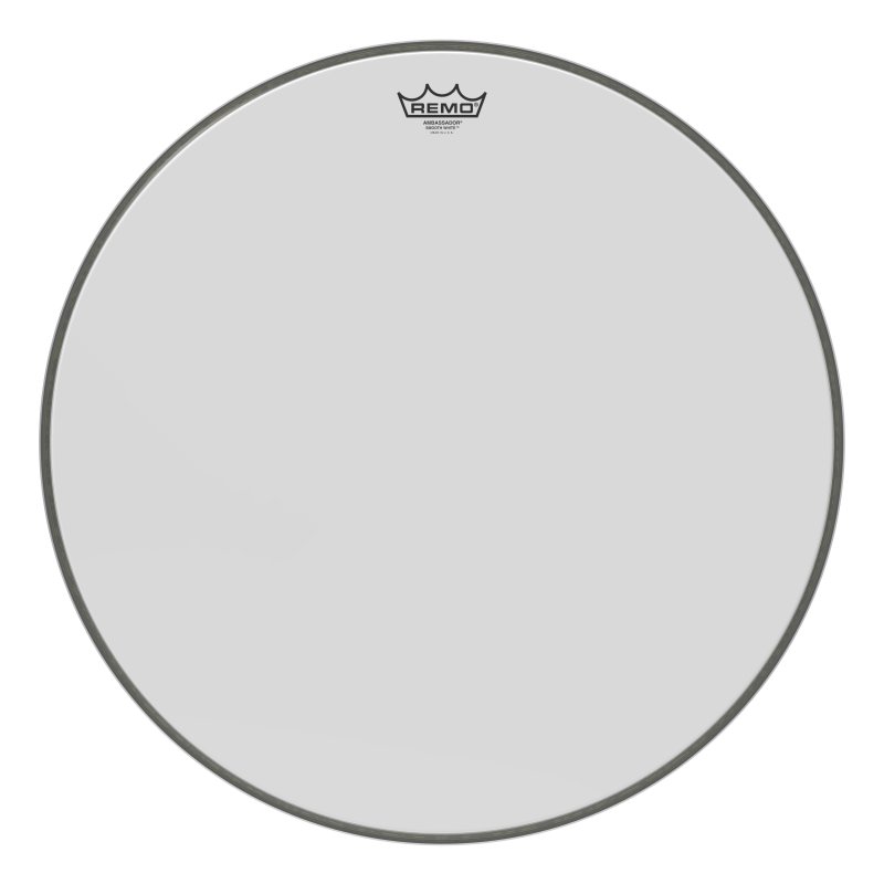 Remo - 22" Ambassador Smooth White Bass Drum Head #BR-1222-00