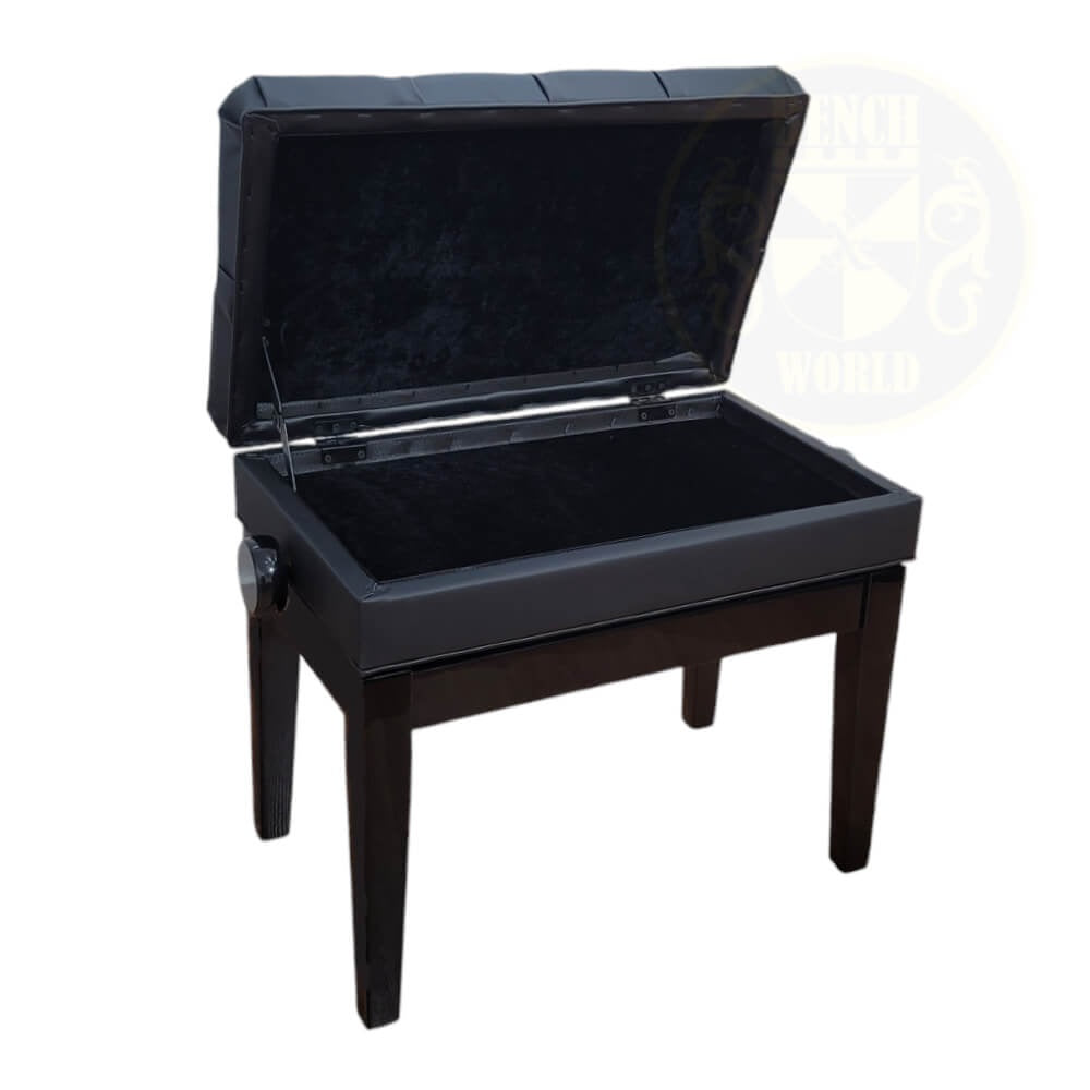 Benchworld - MINUET 1C PE Adjustable Piano Bench in Polished Ebony