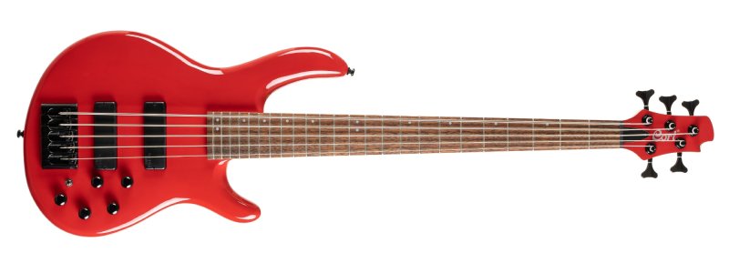 Cort - C5 Deluxe Artisan Series 5-String Electric Bass, Candy Red #C5-DELUXE-CRD
