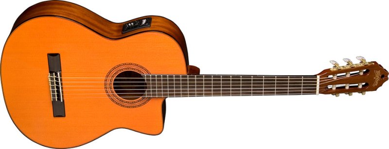 Washburn - 6-string Acoustic-electric Nylon-string Classical Guitar with Catalpa Back and Sides - Natural #C5CE-A