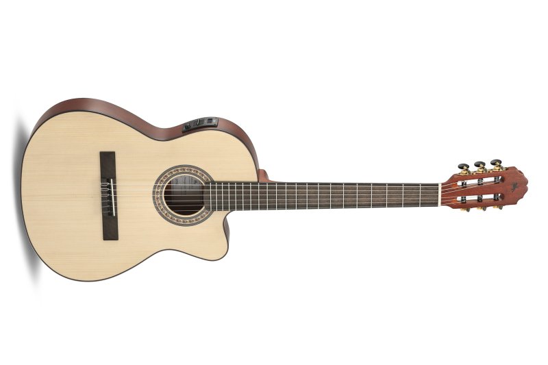 Manuel Rodriguez - Caballero by MR Principio Series Stage Slim Body Electric / Acoustic Guitar, Natural #CA-PM-SE