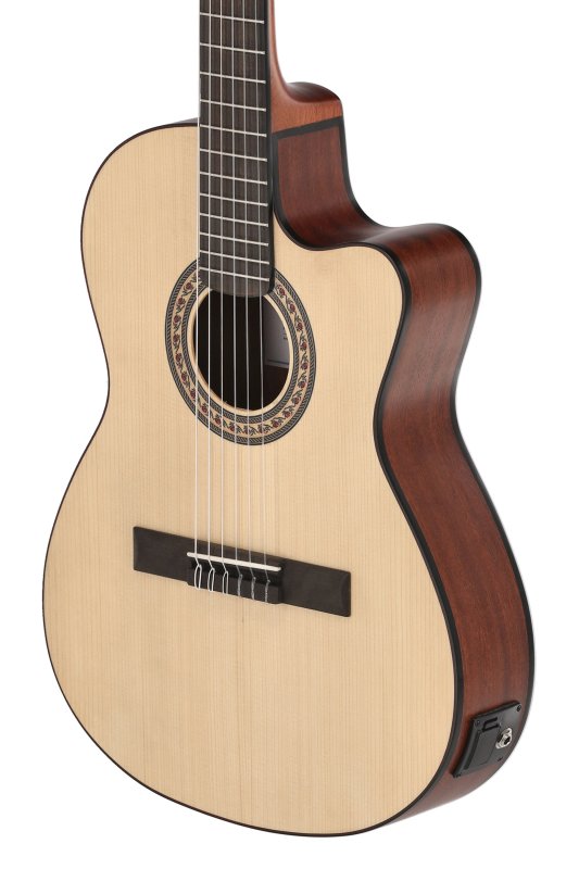 Manuel Rodriguez - Caballero by MR Principio Series Stage Slim Body Electric / Acoustic Guitar, Natural #CA-PM-SE