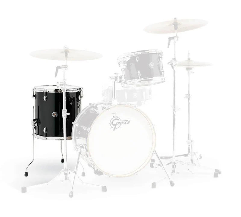 Gretsch - Floor Tom Drum with Mahogany Shell, 30° Bearing Edges and Enhanced Resonance Design, Piano Black #CC2-1616F-PB