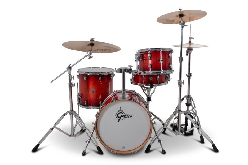 Gretsch - 4-Piece Mahogany Drum Shell Pack with 18" Bass Drum, Gloss Crimson Burst #CC2-J484-GCB